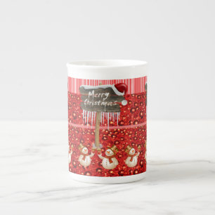 Julmugg, Snöman, God Jul Benporslin Mugg