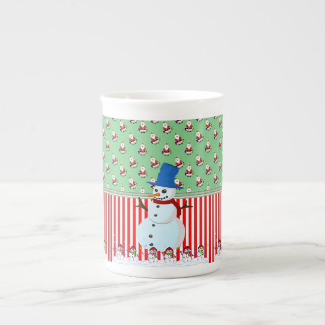 Julmugg, Snöman, God Jul Benporslin Mugg (Framsidan)