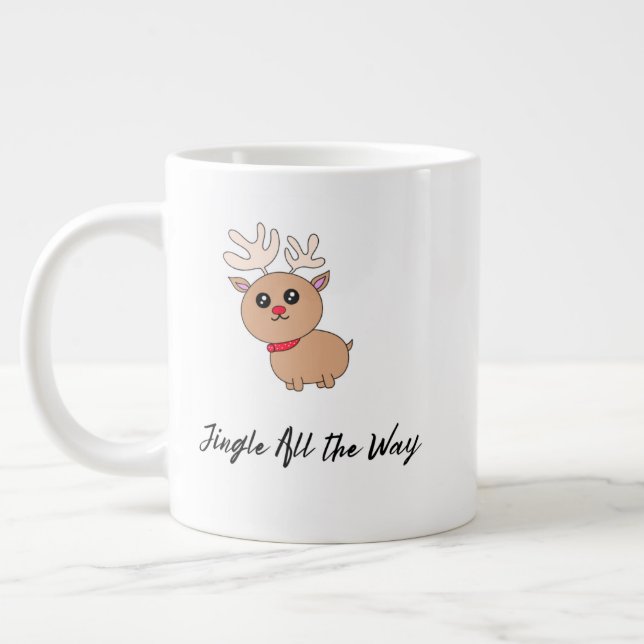 Julmugg – Söt Holiday Kakao & Kaffe Jumbo Mugg (Vänster)