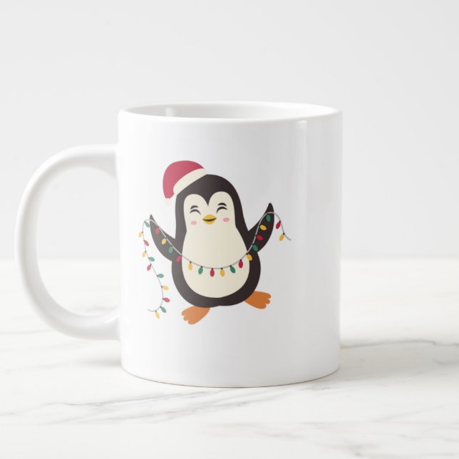 Julmugg – Söt Holiday Kakao & Kaffekopp Jumbo Mugg (Vänster)