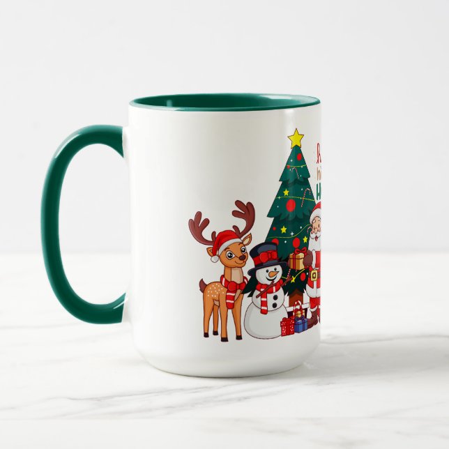 Julmugg - Tomte, Ren & Snöman Mugg (Vänster)