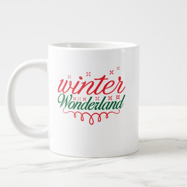 Julmugg – Varm Holiday Kakao & Kaffekopp Jumbo Mugg (Vänster)
