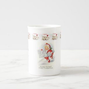 Julmugg, Vintage, God Jul Benporslin Mugg