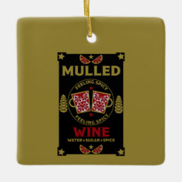 Julmullad Red Vin Julgransprydnad Keramik