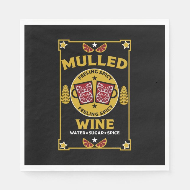 Julmullad Red Vin Pappersservett (Framsidan)