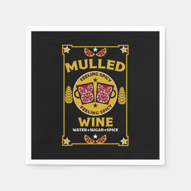 Julmullad Red Vin Pappersservett (Framsidan)