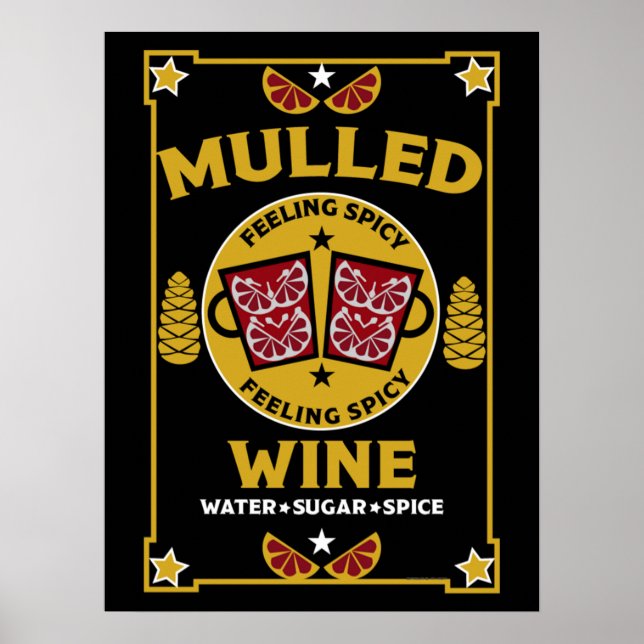 Julmullad Red Vin Poster (Framsidan)