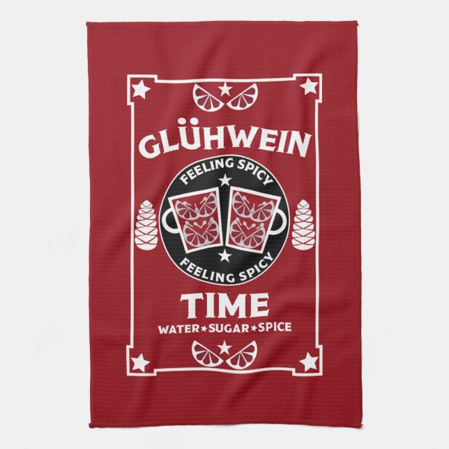 Julmulled Red Vin Glühwein Kökshandduk (Vertikal)