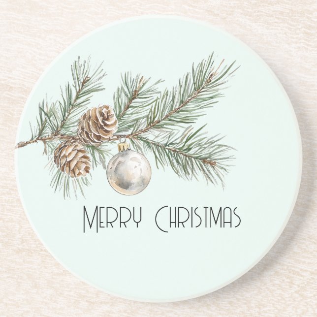 Julmunnet Gräs Cones Gren och Ornament Underlägg (Framsidan)