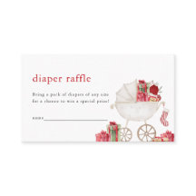 Julmunterhet - babyskåpa - Diaper Raffle Card