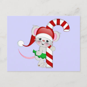 Julmus Candy cane Helg Vykort