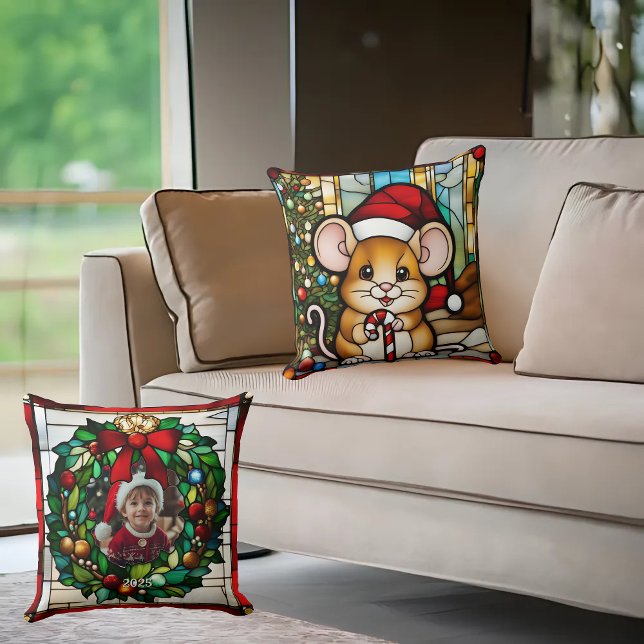 Julmus Fals Glasmosaik Kudde (Skapare uppladdad)