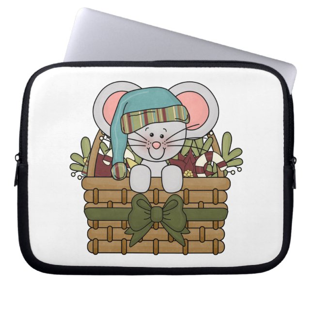 Julmus i basket laptop sleeve (Framsidan)