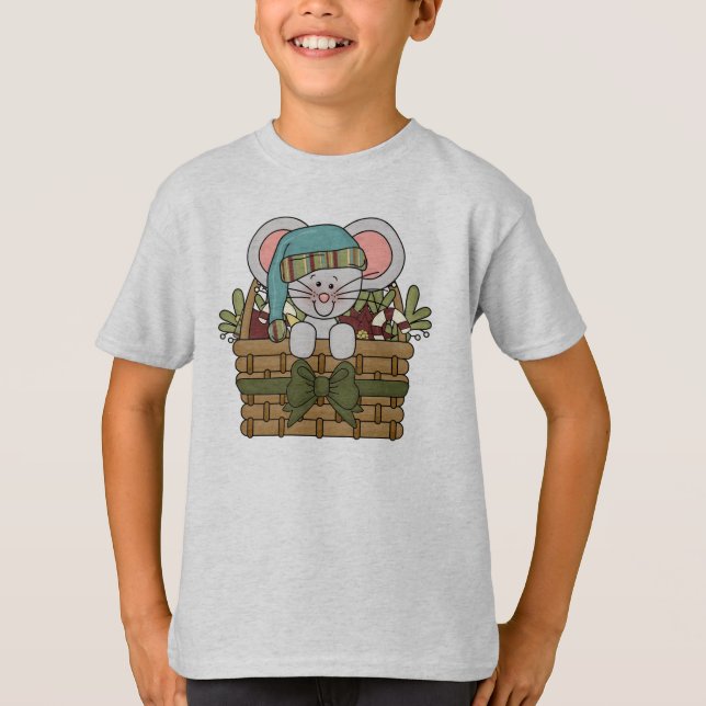 Julmus i basket t-shirt (Framsida)