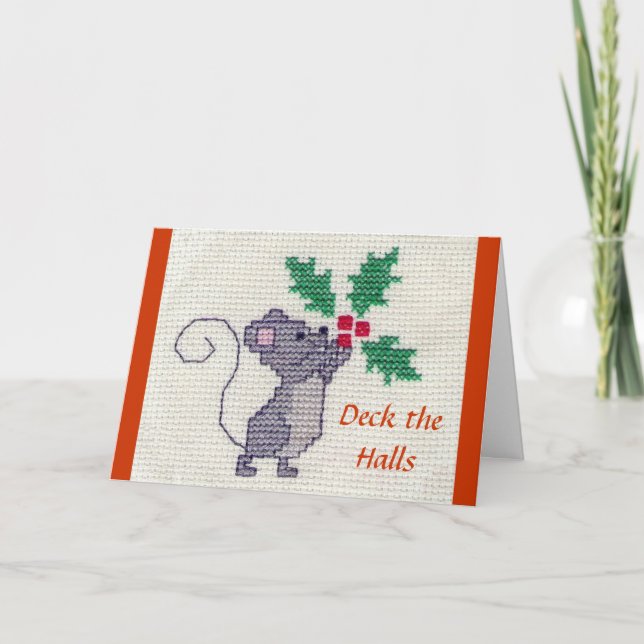 Julmus Kor Stitch Helgkort (Framsida)