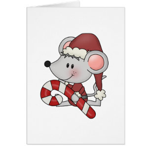 Julmus med candy cane hälsningskort