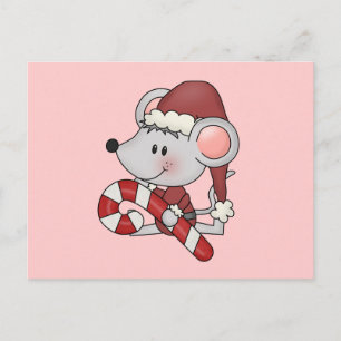 Julmus med Candy cane Helg Vykort