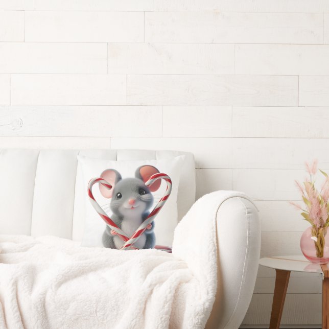 Julmus med Candy cane hjärta Kudde (Soffa)