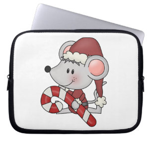 Julmus med candy cane laptop sleeve