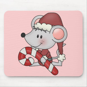 Julmus med candy cane musmatta