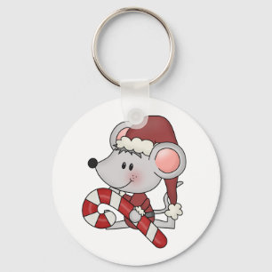 Julmus med candy cane nyckelring