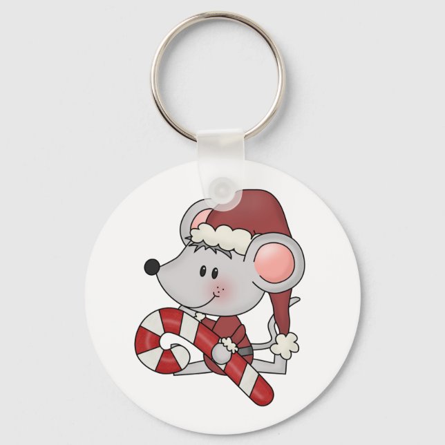 Julmus med candy cane nyckelring (Framsida)
