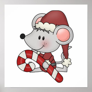 Julmus med candy cane poster