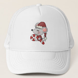Julmus med candy cane truckerkeps