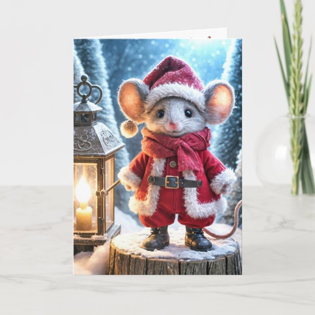 Julmus med gungande mönster kort (Framsida)