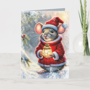 Julmus med gungande ornament helgkort