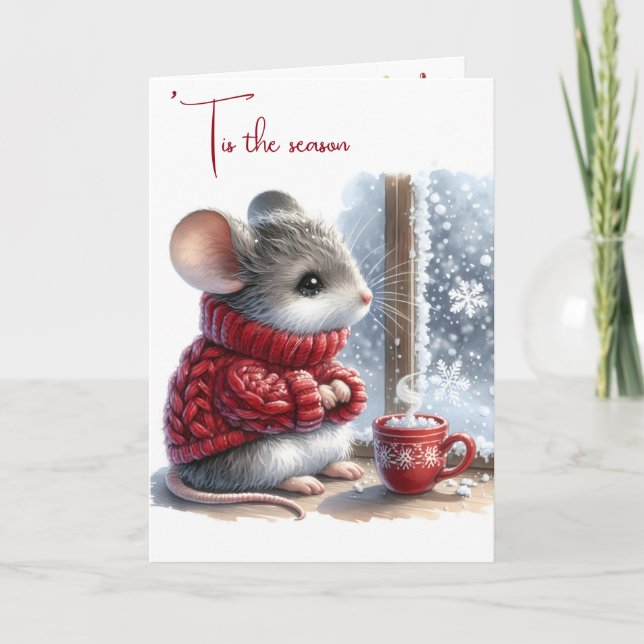 Julmus med Hett kakao Kort (Framsida)