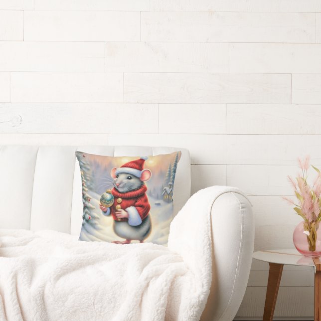 Julmus med ornament kudde (Soffa)