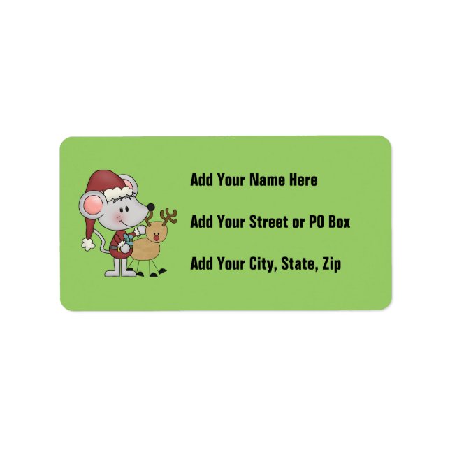 Julmus och adressetikett (Framsidan)