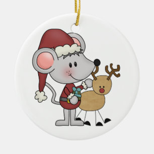 Julmus och julgransprydnad keramik