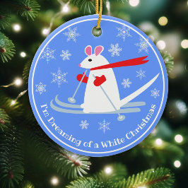 Julmus på anpassningsbar på Skis Julgransprydnad Keramik