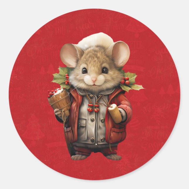 Julmus Runt Klistermärke (Framsida)