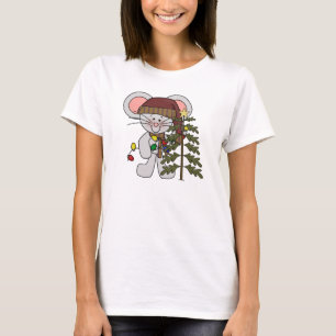Julmus som dekorerar träd t shirt