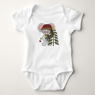 Julmus som dekorerar träd tee shirt