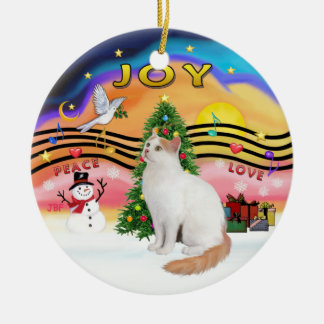 Julmusik2 - turkiska Van Cat Julgransprydnad Keramik