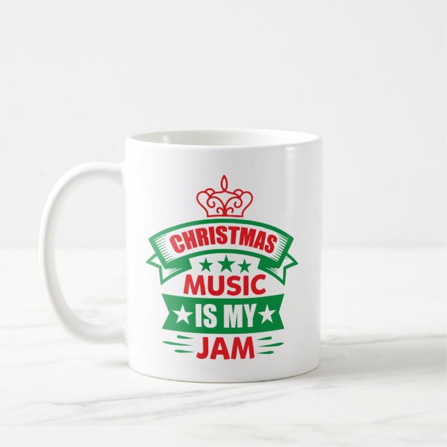 Julmusik är min grej-86254 kaffemugg (Vänster)