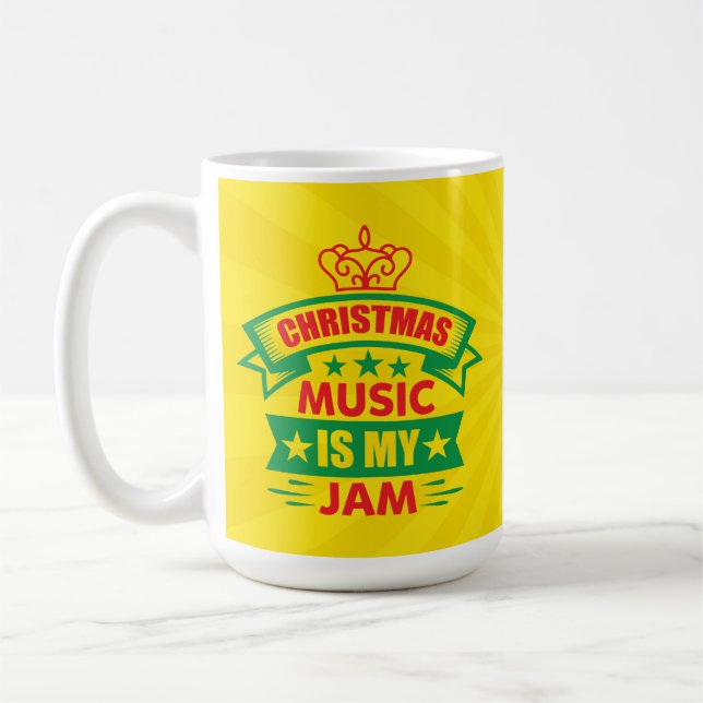 Julmusik är min grej-86254 kaffemugg (Vänster)