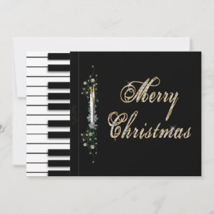 Julmusikinbjudningar - Piano - Musical Inbjudningar
