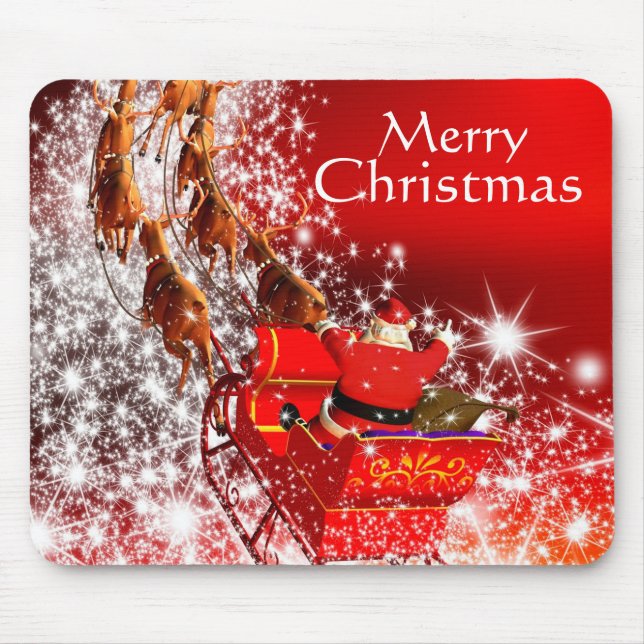 Julmussla/Santa och Sleigh Musmatta (Framsidan)
