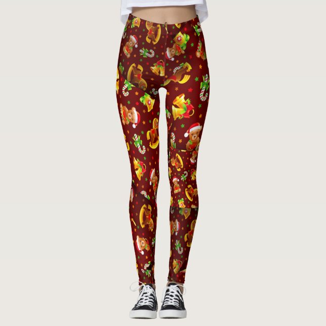 JulNallar och Leksaker [3D] Yoga Leggings (Framsida)