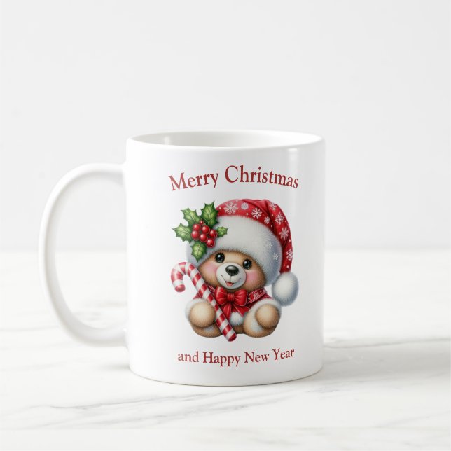 Julnalle med mistletoe och godis kaffemugg (Vänster)