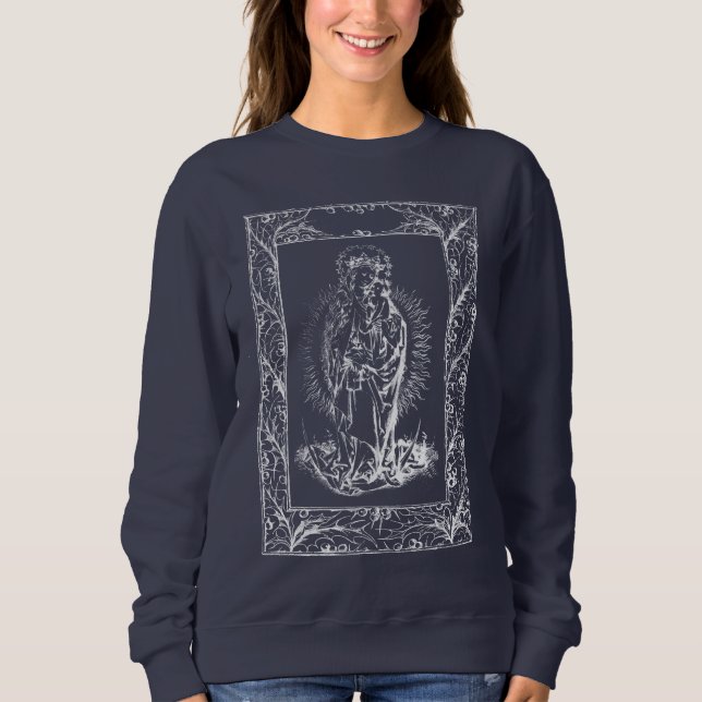 Julnativitet Madonna och Child Holly Gräns T Shirt (Framsida)