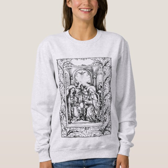 Julnativitet Madonna och Child Holly Gräns T Shirt (Framsida)