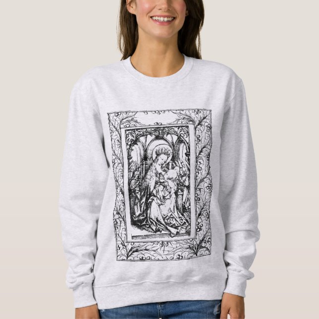Julnativitet Madonna och Child Holly Gräns T Shirt (Framsida)
