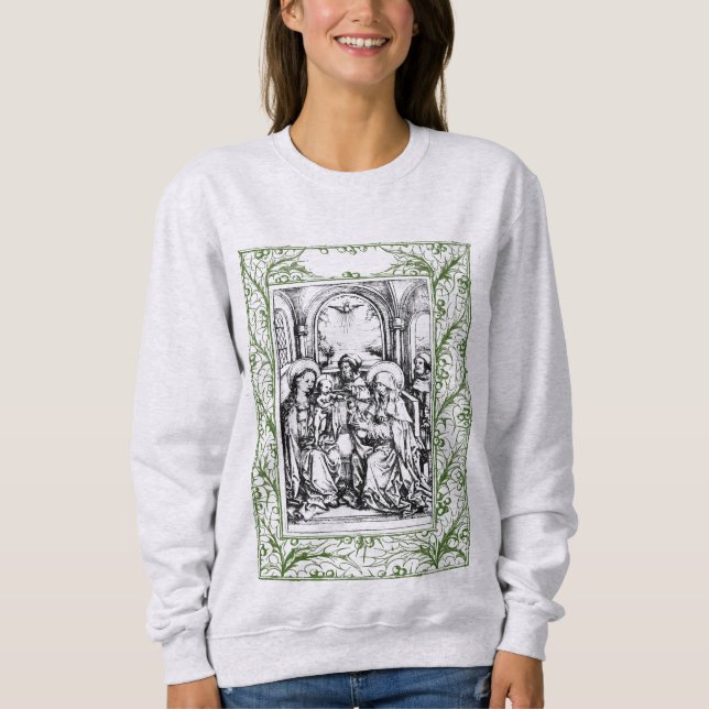Julnativitet Madonna och Child Holly Gräns T Shirt (Framsida)