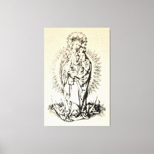 Julnativitet Madonna och Child Virgin Mary Canvastryck